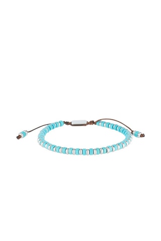 Pulsera Blue Disk Stone - Turquesa y plateado