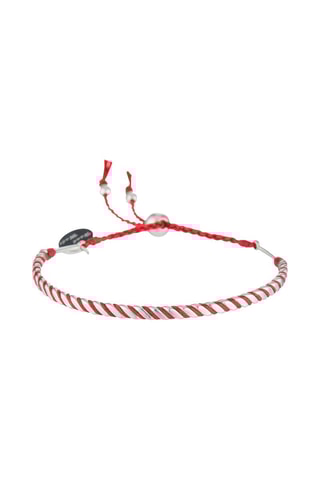 Pulsera Red wax - Rojo y plateado