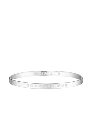 Pulsera Sœur de cœur - Plateado