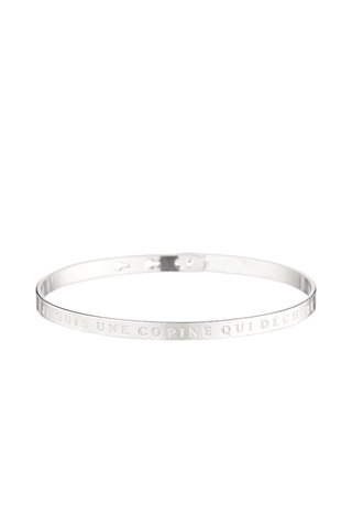 Pulsera Je suis une copine qui déchire - Plateado