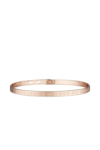 Pulsera Meilleure nounou du monde - Rosa dorado