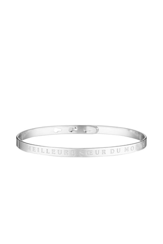 Pulsera Meilleure sœur du monde -  Plateado
