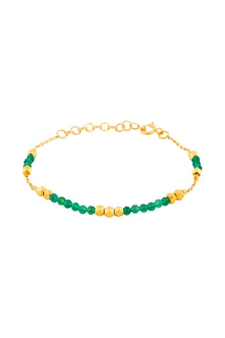 Pulsera bañada en oro fino amarillo - Ónice
