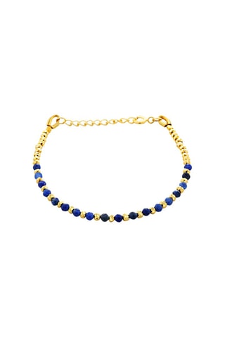 Pulsera bañada en oro fino amarillo - Sodalitas y piritas