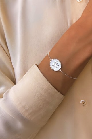 Pulsera chapada en plata - Nácar