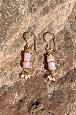 Pendientes - Chapado en oro amarillo y ópalos