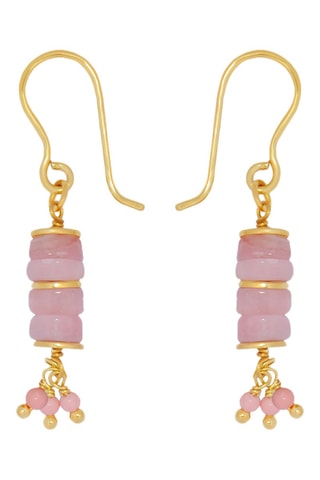 Pendientes - Chapado en oro amarillo y ópalos