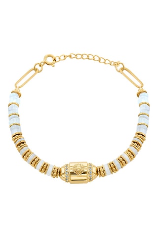 Pulsera - Chapado en oro amarillo y piedras de luna