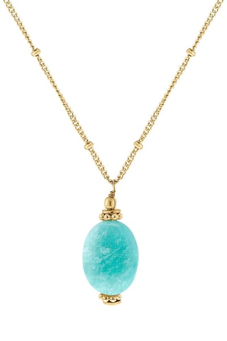 Collar bañado en oro fino amarillo - Amazonita