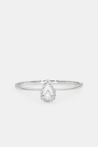 Anillo Mon Coeur, tu as volé - Oro blanco y diamantes