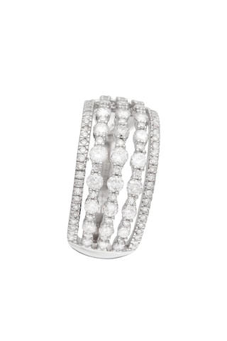 Anillo Hanane - Oro blanco y diamantes