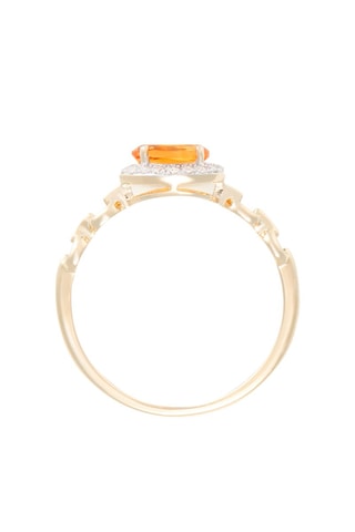 Anillo Mélusine Oro amarillo, diamante y citrino