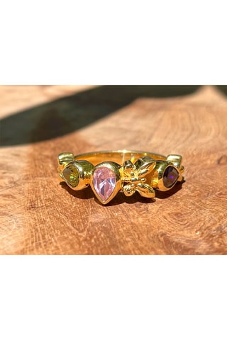 Anillo bañado en oro fino amarillo