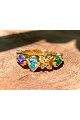 Anillo bañado en oro fino amarillo