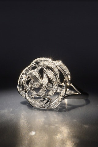 Anillo Trisha - Oro blanco y diamantes