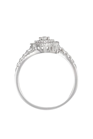 Anillo Amour au premier regard - Oro blanco y diamantes