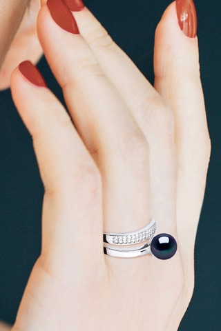 Anillo - Plata y perla cultivada de agua dulce