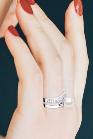 Anillo - Plata y perla cultivada de agua dulce