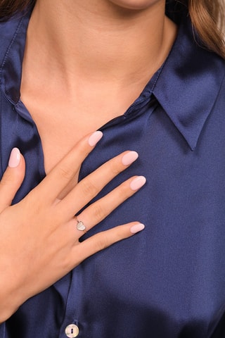 Anillo Alvina - Oro blanco y diamantes