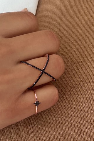 Anillo - Plata chapada en oro rosa