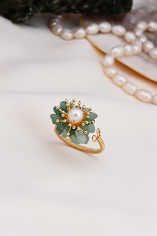 Anillo - Perla cultivada y circones