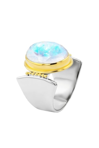 Anillo Tulum - Plata y piedra de luna