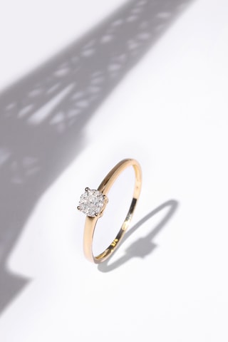 Anillo Akna - Oro amarillo y diamantes