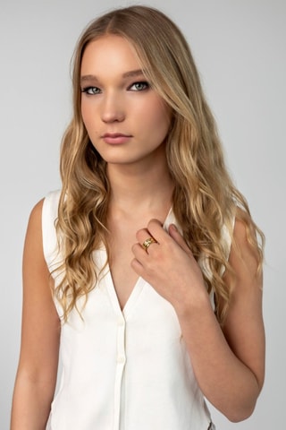 Anillo - Chapado en oro amarillo