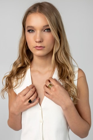 Anillo - Chapado en oro amarillo