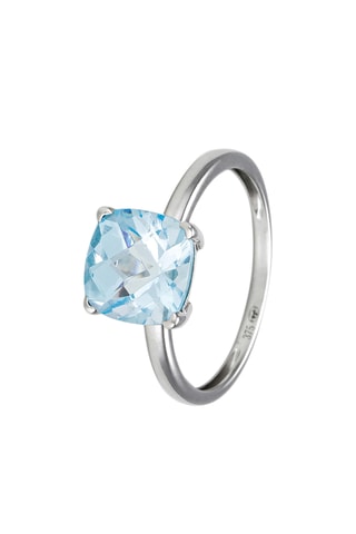 Anillo Topaze unique - Oro blanco y topacio