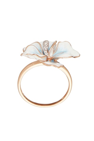 Anillo Althaea - Oro rosa y diamantes