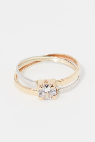 Anillo Thia - Oro amarillo y oro blanco