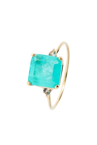 Anillo Espoir - Oro amarillo, cuarzo y topacios