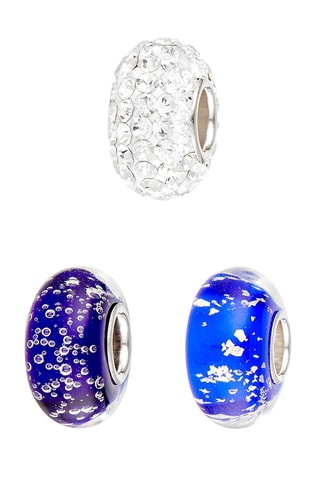 3 beads -  Plata y cristal de Murano