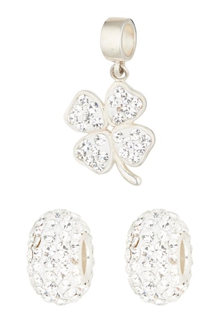 2 beads y 1 charm colgante -  Plata