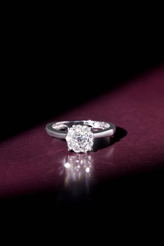 Solitario Brillant Luciana - Oro blanco y diamantes