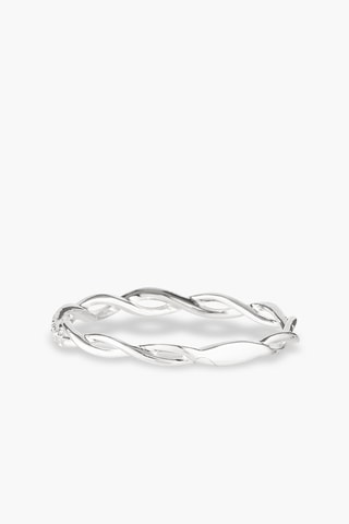 Alianza Entortillement -  Oro blanco y diamantes