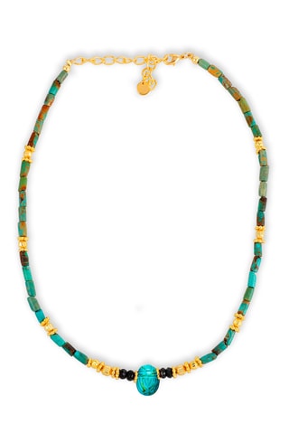 Collar - Turquesa verdadera y espinela negra