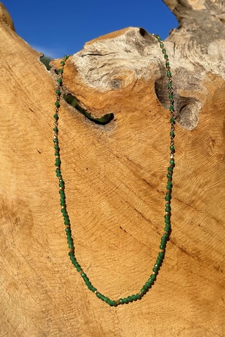 Collar bañado en oro fino amarillo - Esmeralda