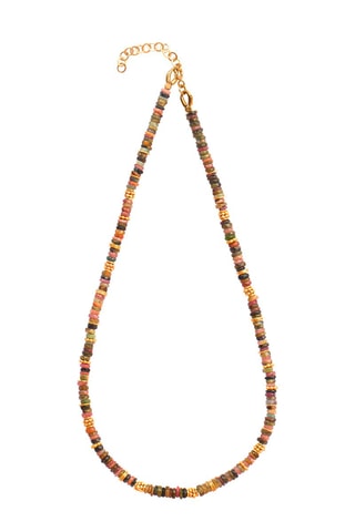 Collar bañado en oro fino amarillo - Turmalina