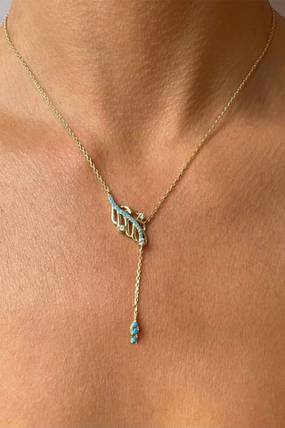 Collar - 
Plata chapada en oro amarillo