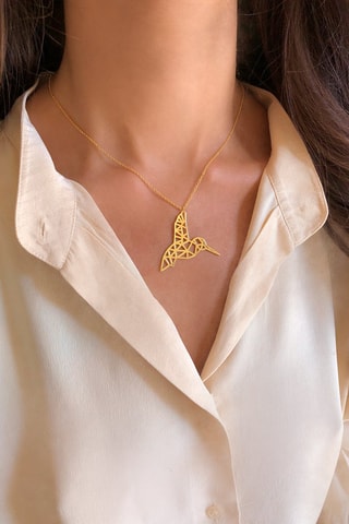 Collar bañado en oro amarillo