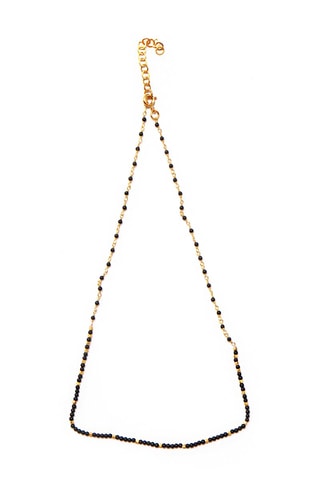 Collar bañado en oro fino amarillo - Ónice