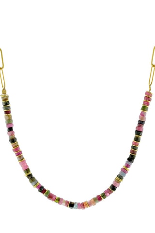 Collar bañado en oro fino amarillo - Turmalinas