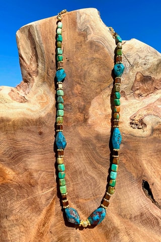 Collar - Turquesas y hematitas