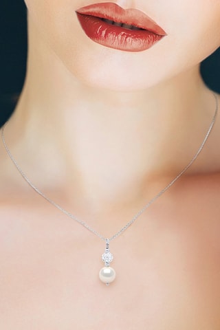 Collar - Plata, perlas cultivadas de agua dulce y cristales verdaderos