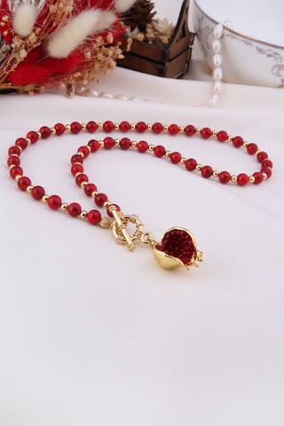 Collar - Bronce y coral