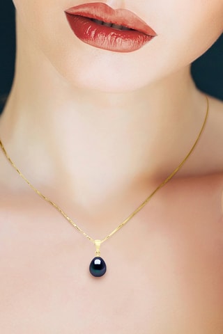 Colgante - Plata chapada en oro amarillo y perla de agua dulce