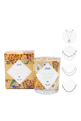 Vela perfumada con collar -  Miel