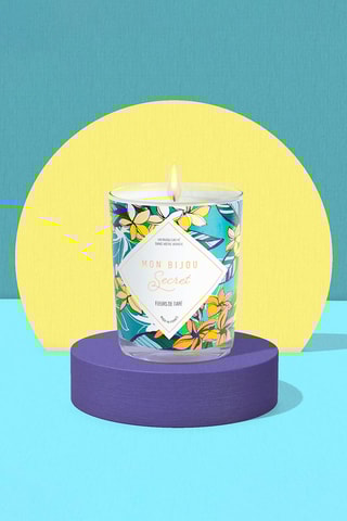 Vela perfumada con collar - Flores de tiaré